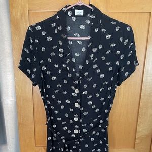 Aritzia Wilfred Shirt Dress Black/White Small